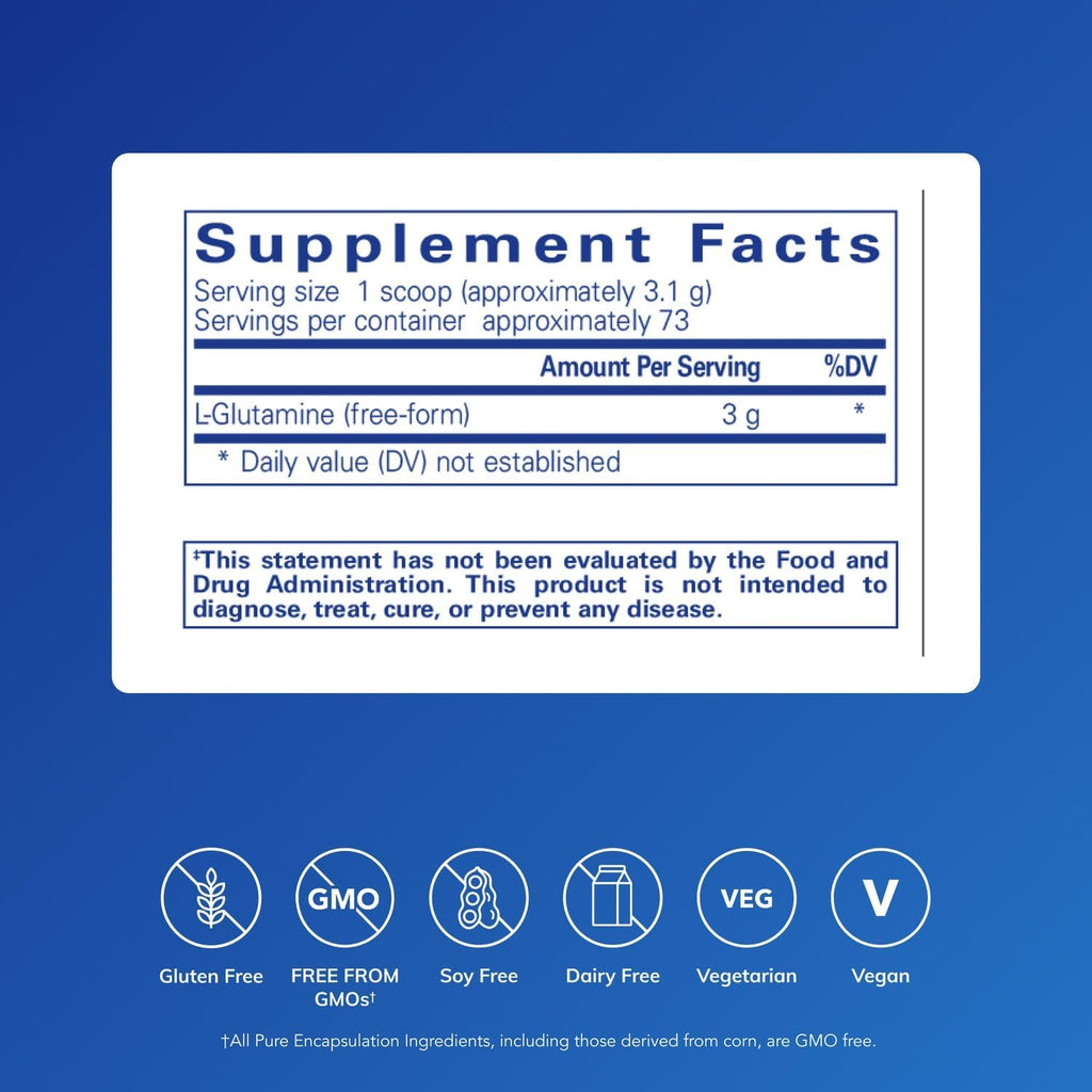 Pure Encapsulations L-Glutamina en Polvo Pura - 227g