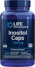 Life Extension Inositol Caps – 1000 mg de Myo-Inositol – 360 Cápsulas Vegetarianas
