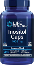 Life Extension Inositol Caps – 1000 mg de Myo-Inositol – 360 Cápsulas Vegetarianas
