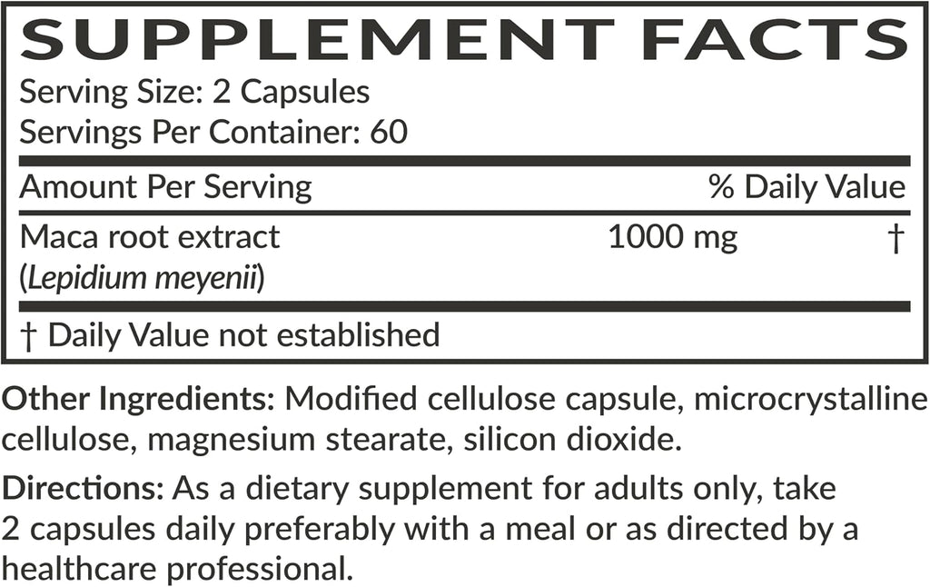 Futurebiotics Maca Root Extra Strength – 120 Cápsulas Vegetales – Apoyo para Energía, Vitalidad y Salud Reproductiva