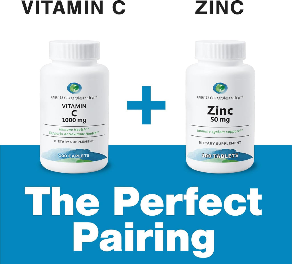 Earth's Splendor Vitamina C 1000 mg – 200 Caplets (2 Paquetes)