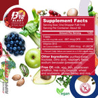 Bricker Labs B-12 Blast Liquid Vitamin B12 and Folic Acid, 59 ml (2 fl oz) - Raspberry Flavor