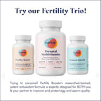 FullWell Fertility Booster - Apoyo a la Concepción para Hombres y Mujeres - Favorece la Calidad del Óvulo y el Esperma - Salud Reproductiva - CoQ10, Ashwagandha, NAC y ALA - 60 Cápsulas, Paquete de 2 (60 porciones)