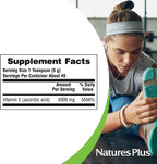 NaturesPlus Vitamina C Micro-Cristales – 227 g (8 oz) – Antioxidante y Apoyo Inmunológico – Vegano, Sin Gluten