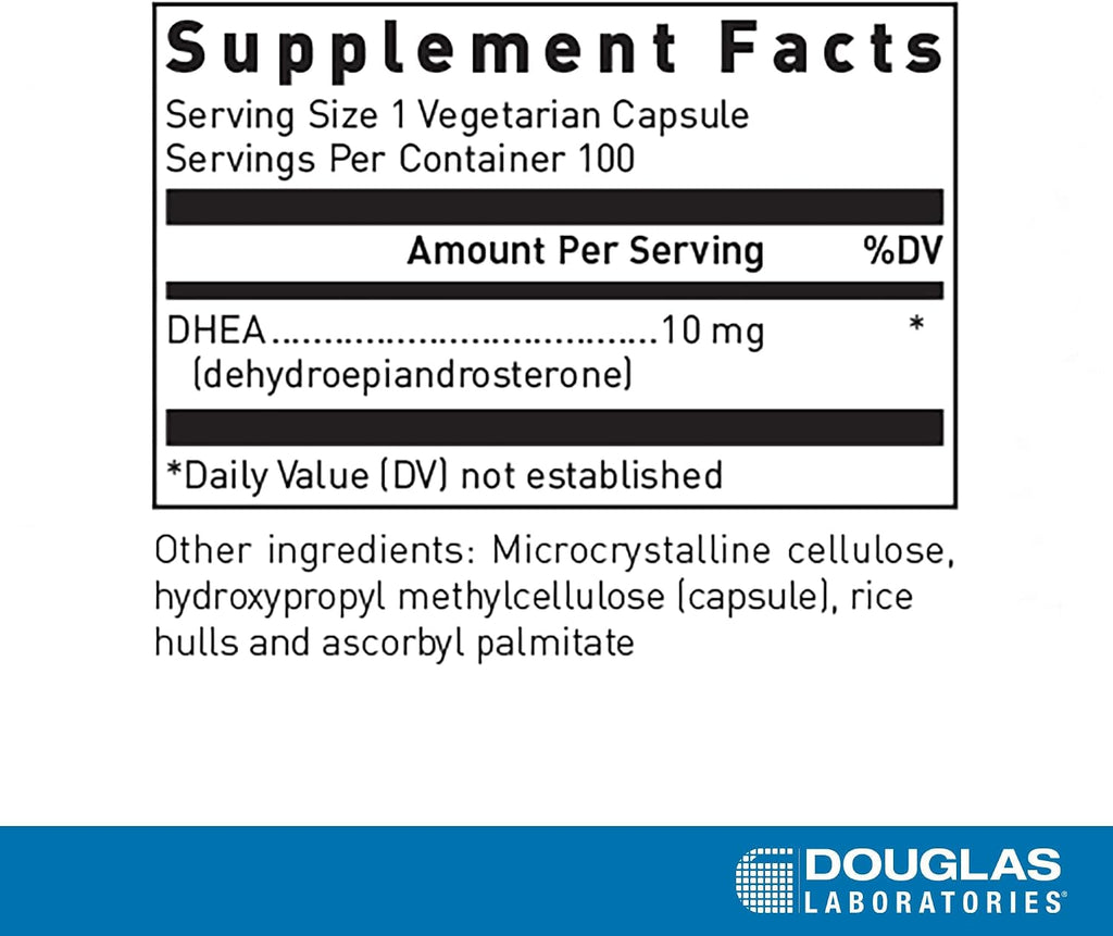 Douglas Laboratories DHEA 10 mg - 100 Cápsulas Vegetarianas