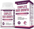 Vitaminas para el Crecimiento del Cabello Purely Optimal – Biotina, Colágeno, Queratina – 60 Cápsulas