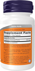 Glutatión 250 mg - NOW Foods - 60 Cápsulas Vegetales