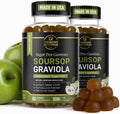 Gominolas de Hojas y Fruto de Guanábana (Soursop) - 3000mg de Extracto - Pack de 2 - 120 Gominolas - Sin Azúcar - Vegano