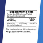 Superior Source Methylcobalamin B-12 10000 mcg - Quick Dissolving Sublingual Tablets, 30 Count