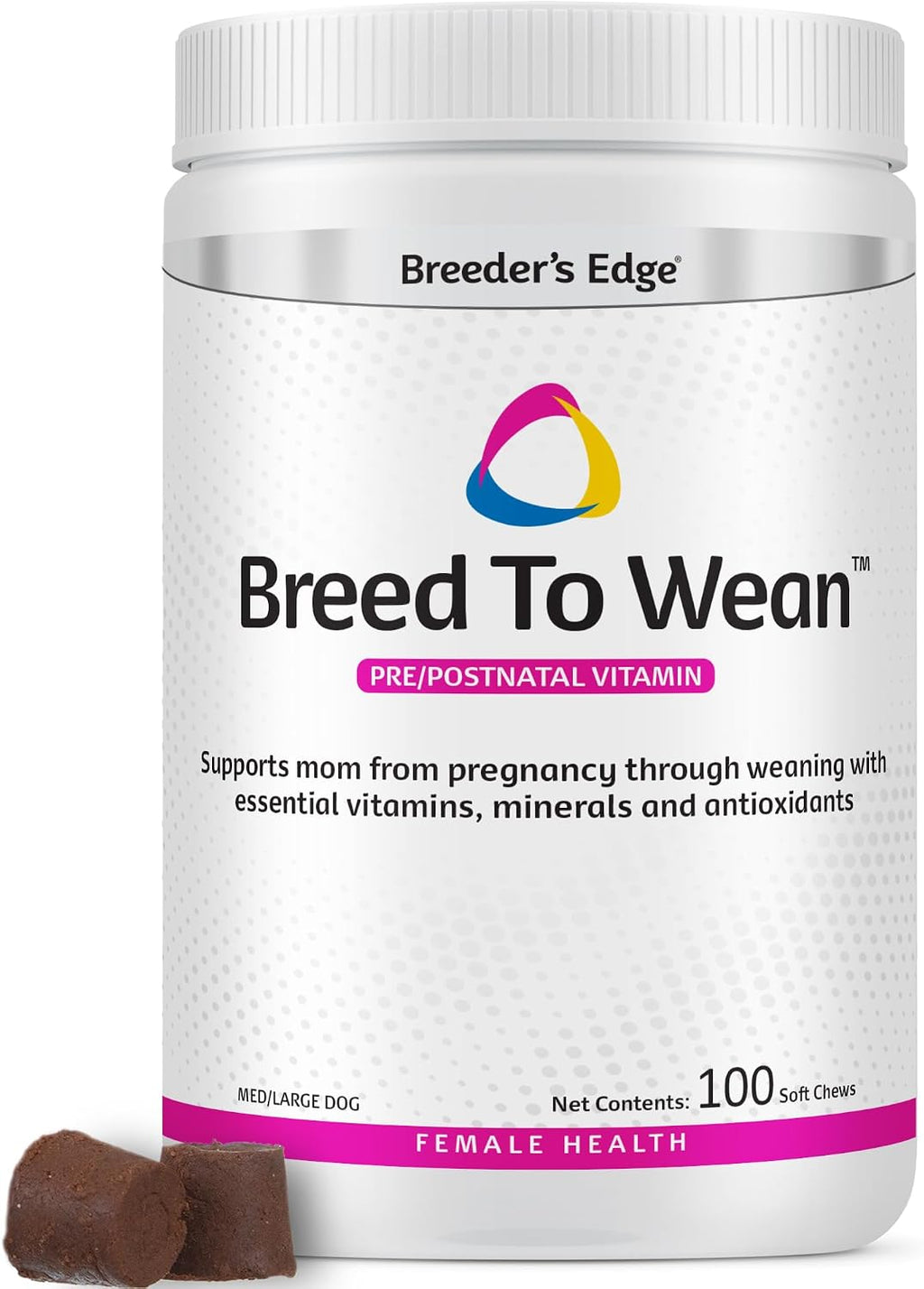 Breeder's Edge Breed to Wean, Multivitamínico Prenatal y Postnatal para Perros y Gatos, 100 Comprimidos