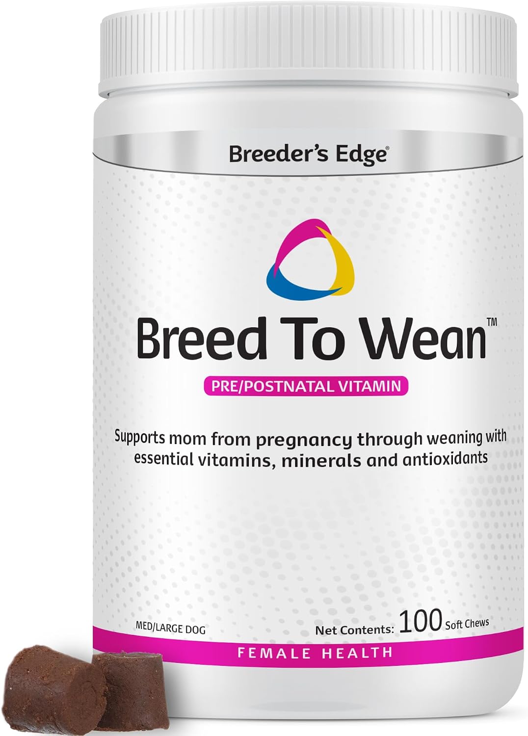 Breeder's Edge Breed to Wean, Multivitamínico Prenatal y Postnatal para Perros y Gatos, 100 Comprimidos