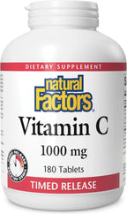 Natural Factors - Vitamina C 1000 mg, Liberación Prolongada, 90 Comprimidos