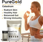 PureGold - Calostro Bovino en Polvo - 100% Puro de Nueva Zelanda, 30 Sobres Individuales