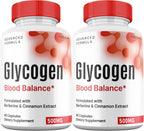 Glycogen Capsules Blood Balance, Premium All Natural Ingredients, Official Maximum Strength Pills Glycogen Blood Supplement Vitamins (2 Pack)