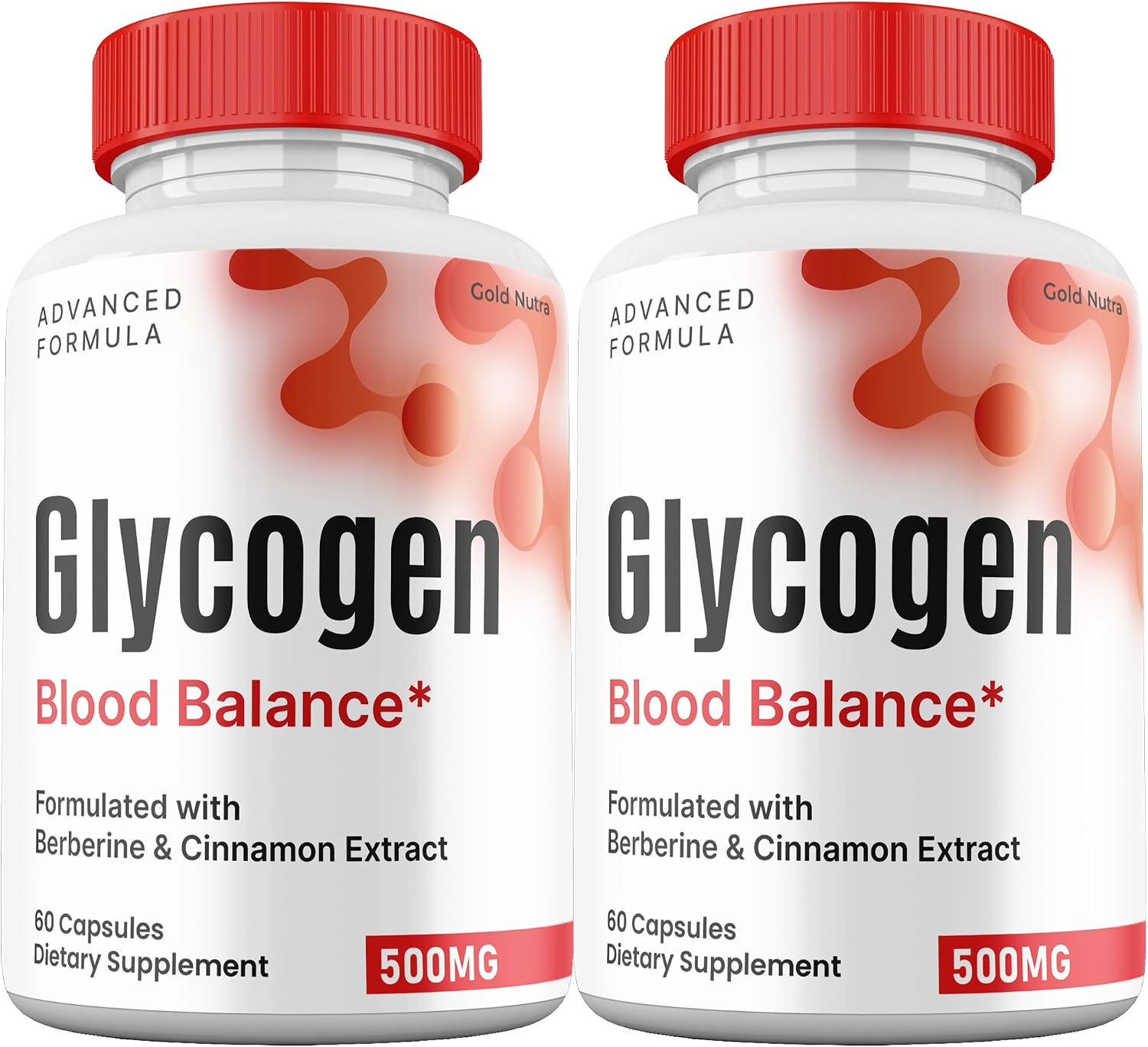 Glycogen Capsules Blood Balance, Premium All Natural Ingredients, Official Maximum Strength Pills Glycogen Blood Supplement Vitamins (2 Pack)