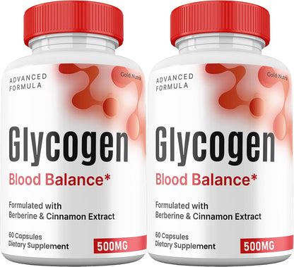 Glycogen Capsules Blood Balance, Premium All Natural Ingredients, Official Maximum Strength Pills Glycogen Blood Supplement – Image 1