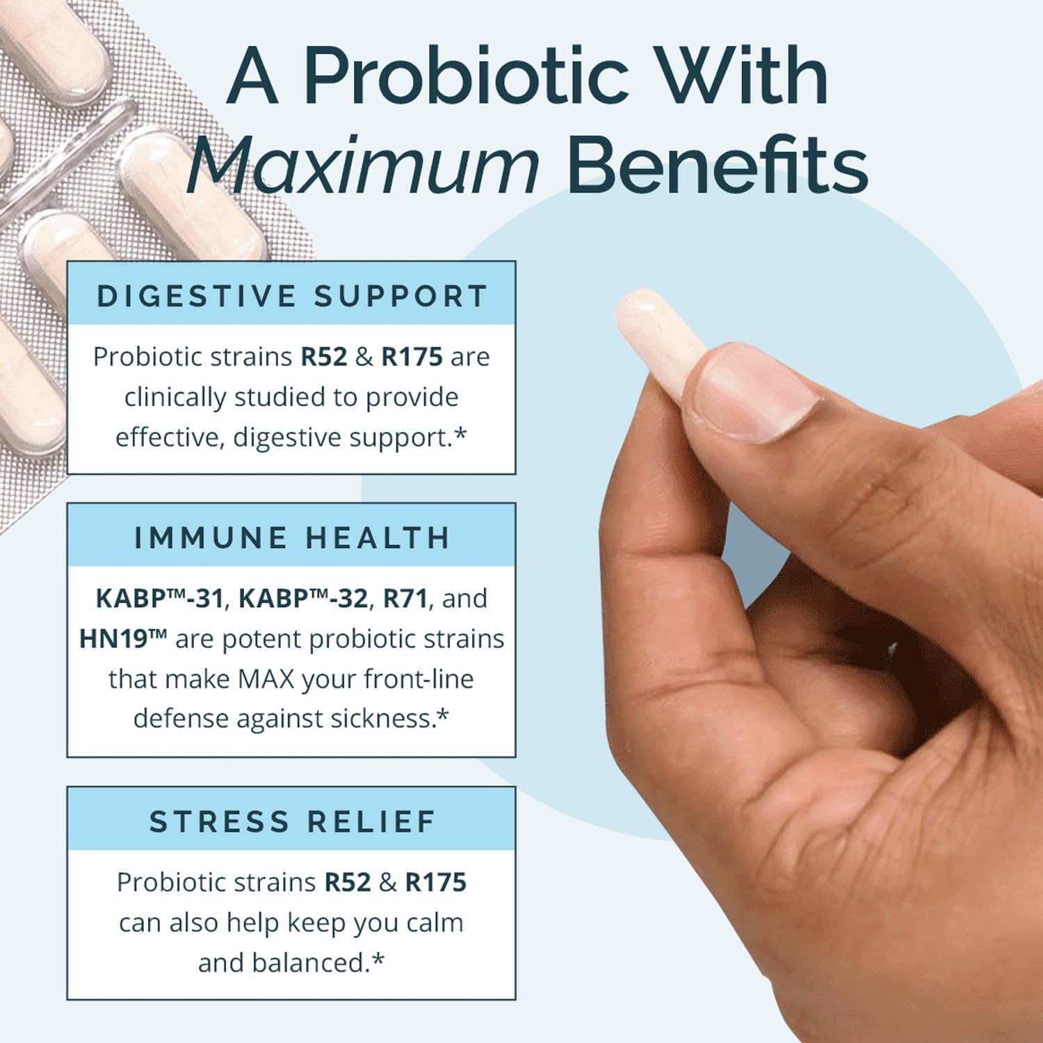 BRAINMD ProBrainBiotics MAX - 30 Cápsulas - Probiótico para la salud cerebral, inmunitaria e intestinal - Sin gluten