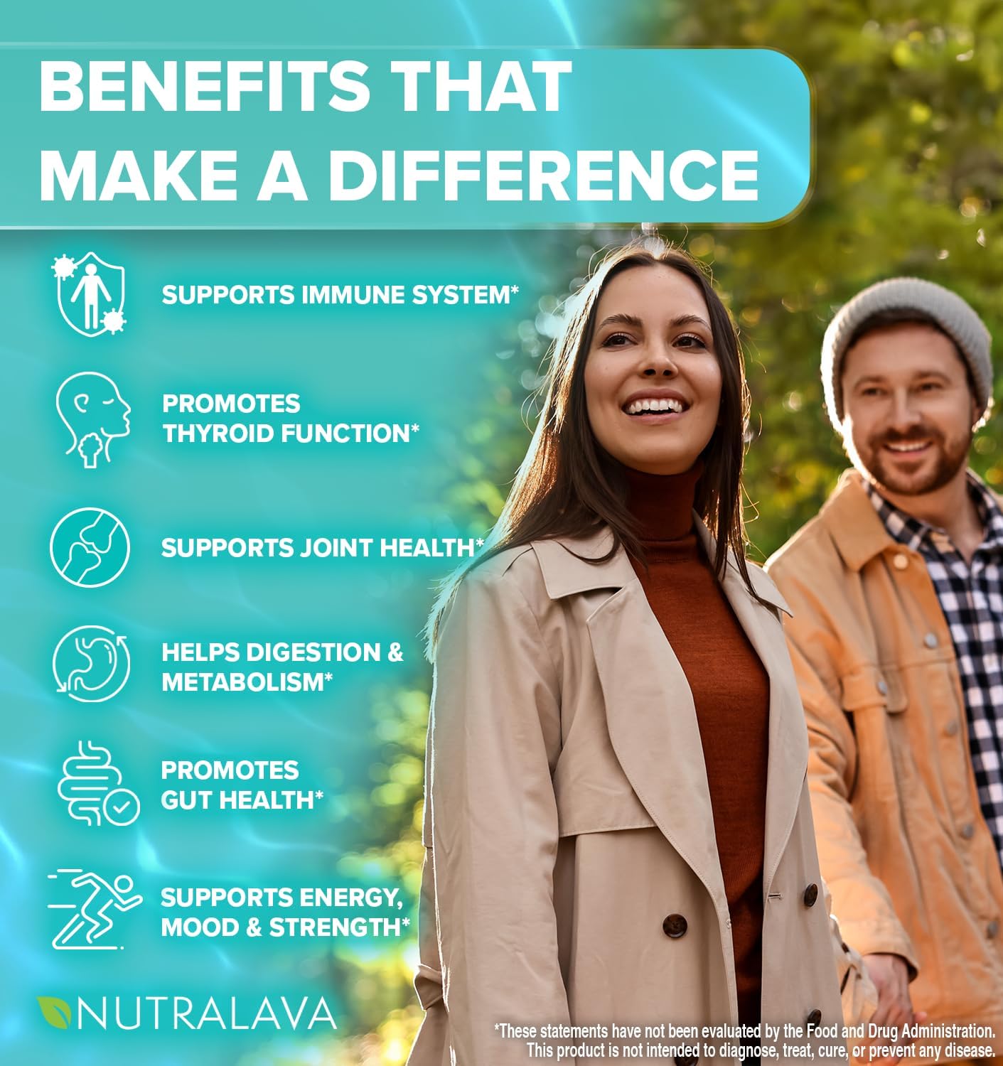 NUTRALAVA Sea Moss Capsules - Irish Sea Moss, Black Seed Oil, Ashwagandha - 60 Cápsulas