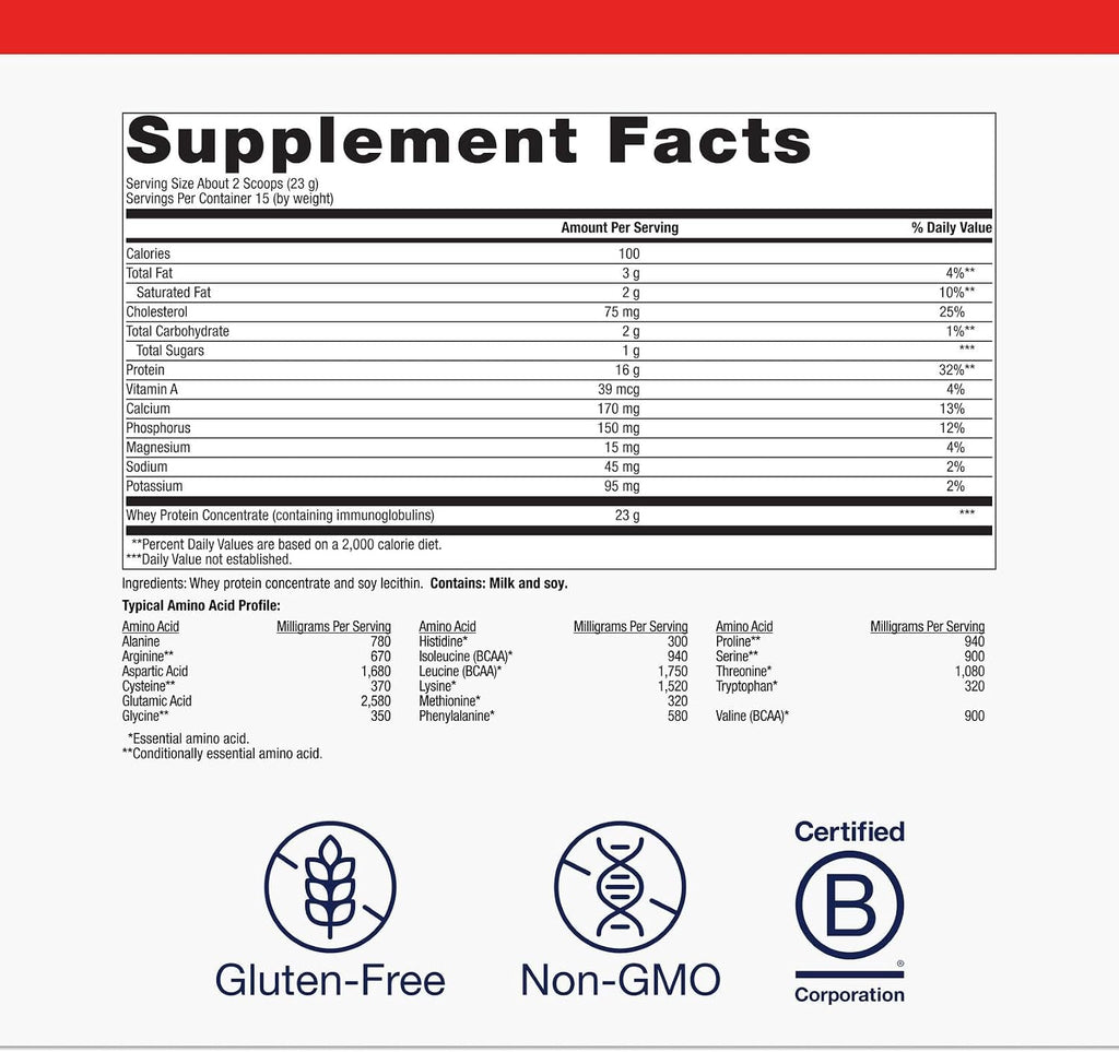 Metagenics BioPure Protein - Whey Protein with Immunoglobulins - 16 g Protein - 345 g