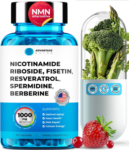 Complejo Liposomal NR con Resveratrol, Fisetina, Espermidina y Berberina - 500mg, 60 Cápsulas – Image 10