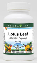 TerraVita Hoja de Loto Orgánica - 450 mg, 100 Cápsulas (Pack de 3)