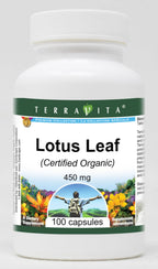 TerraVita Hoja de Loto Orgánica - 450 mg, 100 Cápsulas (Pack de 3)
