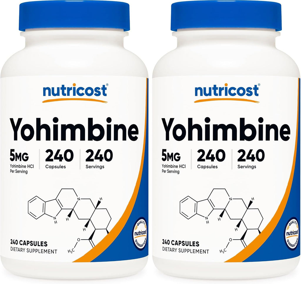 Nutricost Yohimbine HCl 5mg, 240 cápsulas de máxima potencia
