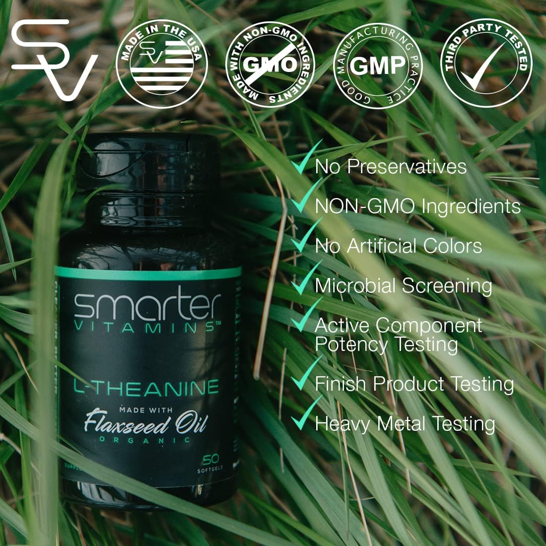 Smarter L-Teanina 250mg - 150 Cápsulas Blandas (3 Envases)