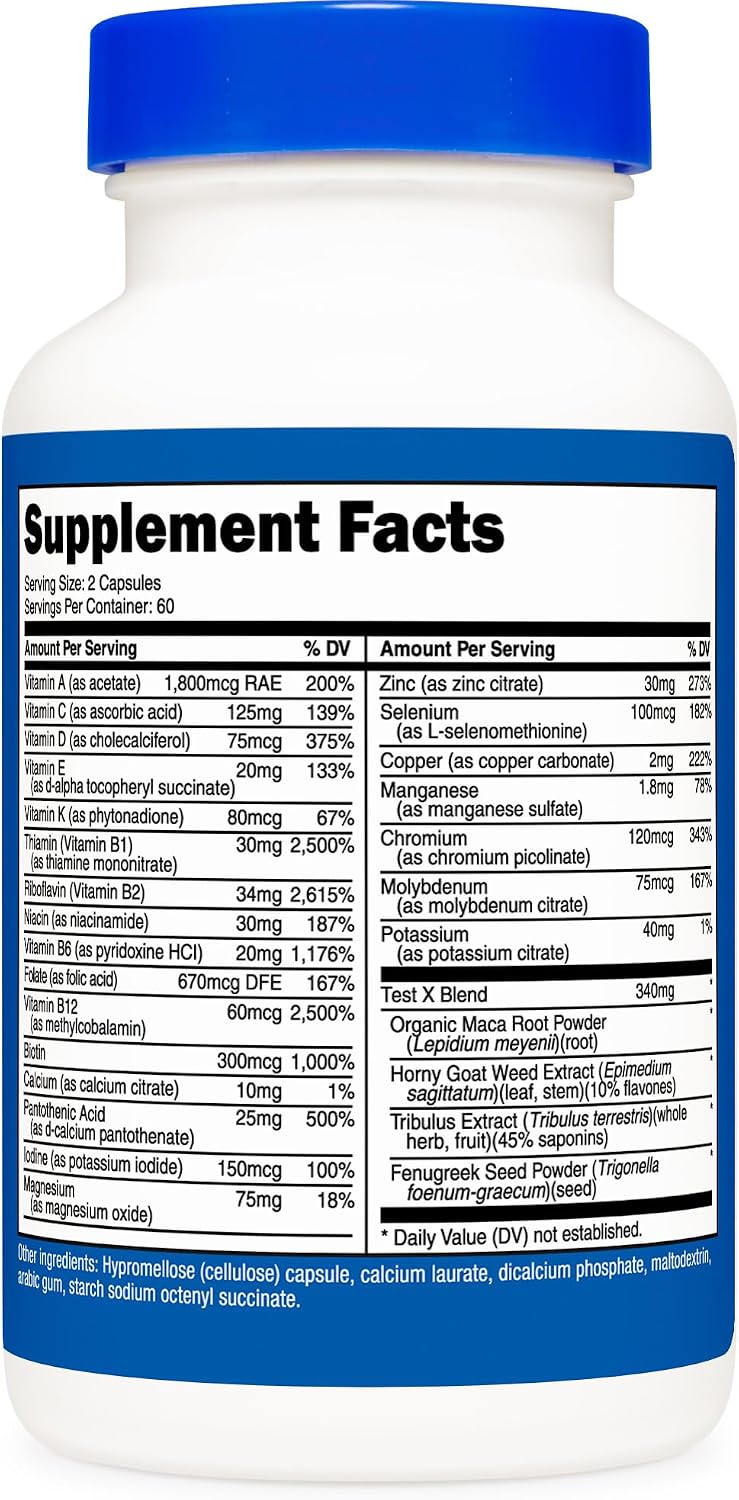 Nutricost Multivitamínico para Hombres - 120 Cápsulas