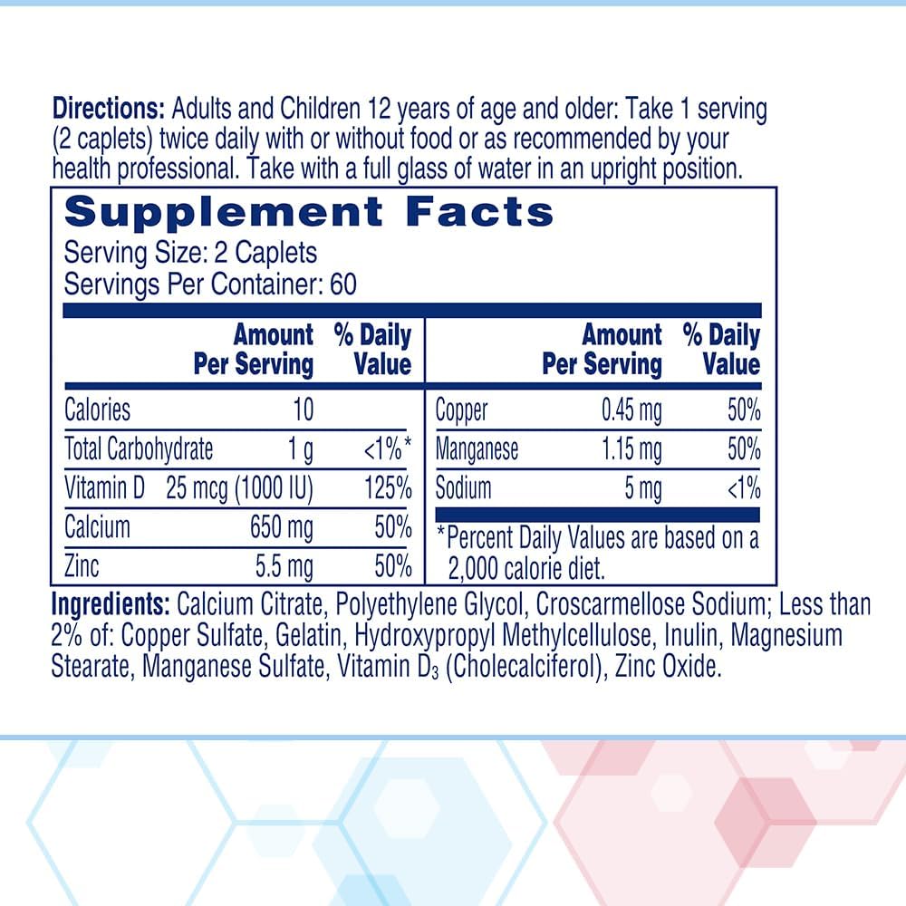 Citracal Maximum Plus - Calcio Citrato con Vitamina D3, Zinc y Minerales Esenciales, 120 Comprimidos