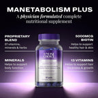 The Mane Choice MANETABOLISM Plus - Vitaminas para el Crecimiento del Cabello, Piel y Uñas (60 Cápsulas)
