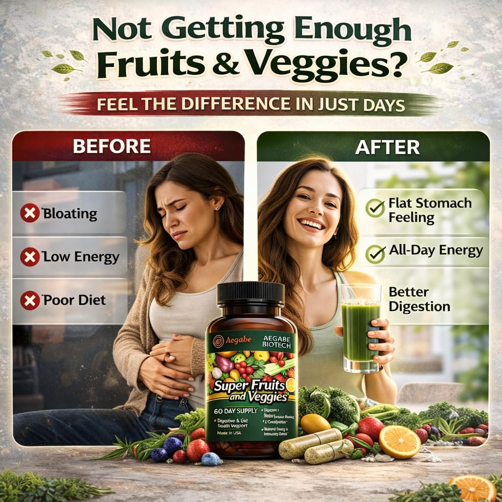 Super Fruits and Veggies - Suplemento de Frutas y Verduras Naturales (60 Días)