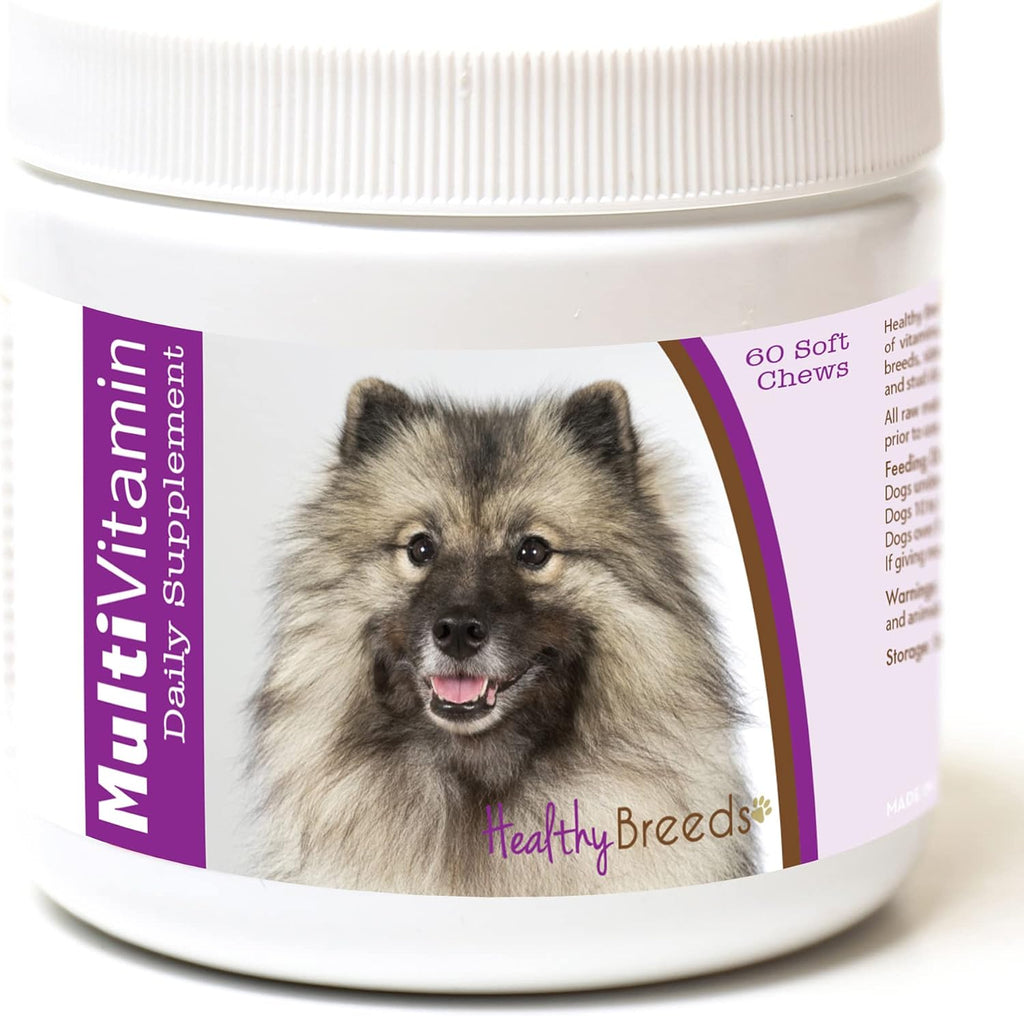 Healthy Breeds Multivitamínico para Perros Keeshonden, 60 Masticables Suaves