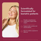 Bariatric Advantage Multi Formula sin Hierro, Multivitamínico Diario de Alta Potencia para Pacientes de Cirugía Bariátrica con 22 Vitaminas y Nutrientes Esenciales - 180 Cápsulas