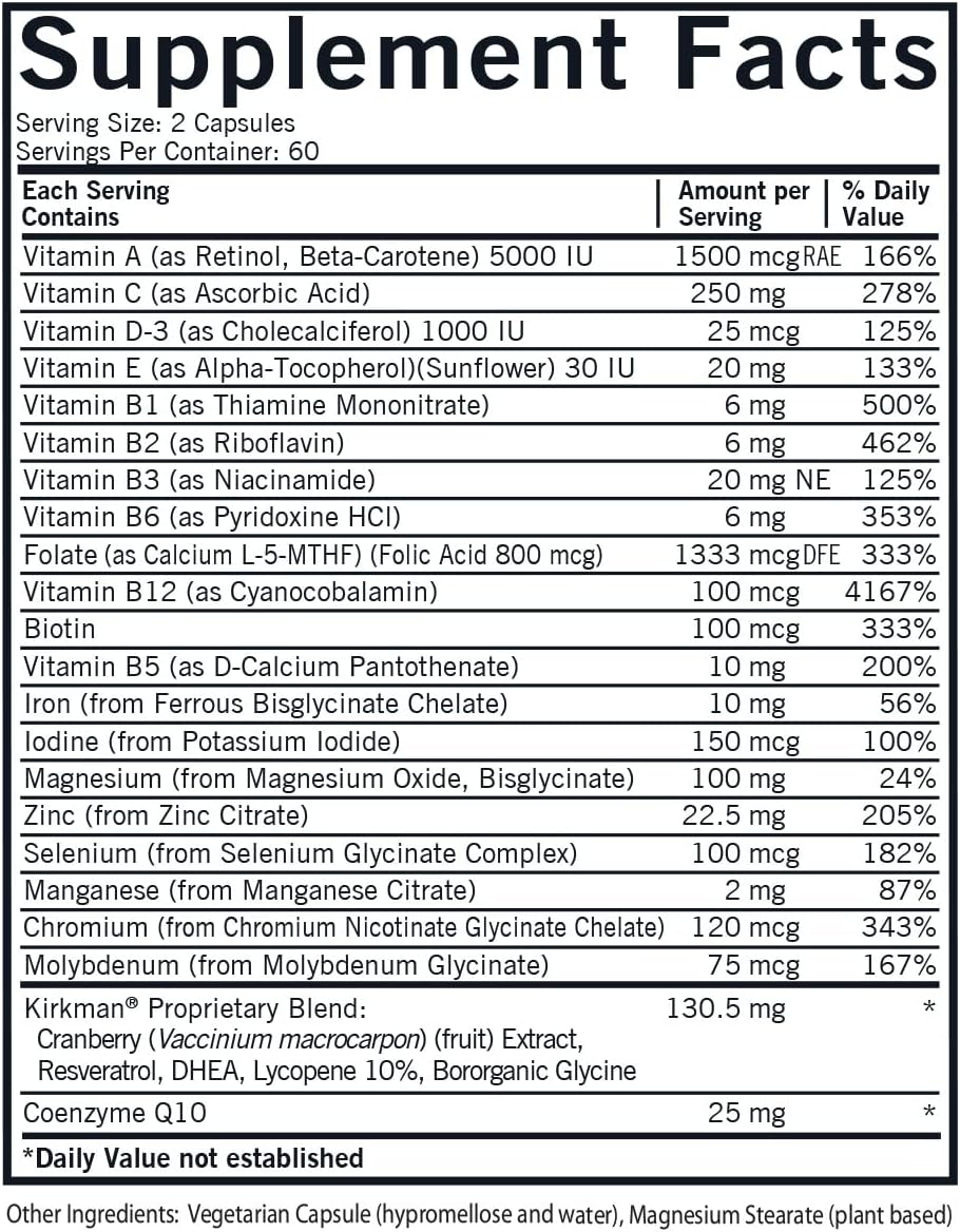 Kirkman Women's Multivitamin & Mineral with 5-MTHF