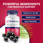 EZ Prostate Suplemento para Hombres – EZProstate Píldoras Fórmula Avanzada (2 Envases – 120 Cápsulas)