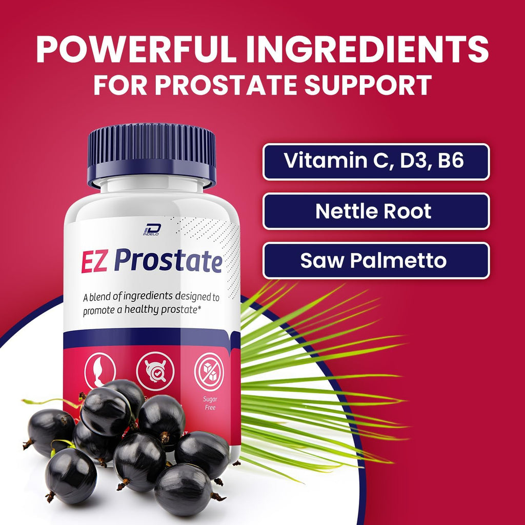 EZ Prostate Supplement for Men – EZProstate Pills Advanced Formula (3 Pack - 180 Cápsulas)