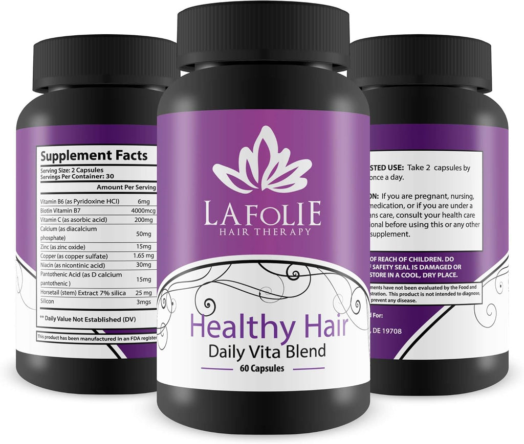 La Folie Hair Therapy - Biotina - 60 Cápsulas