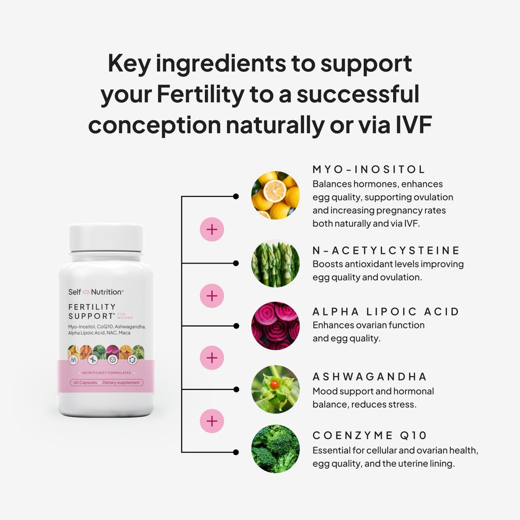 SELF NUTRITION Fertility Support for Women - 60 Cápsulas