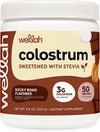 Wellah Calostro Sabor Rollo de Canela (50 porciones) - Endulzado con Stevia, 3g de Calostro por Porción