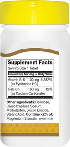 21st Century Vitamina B-6 100 mg, 110 Comprimidos