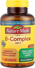 Nature Made Super Complejo B + Vitamina C, 360 comprimidos