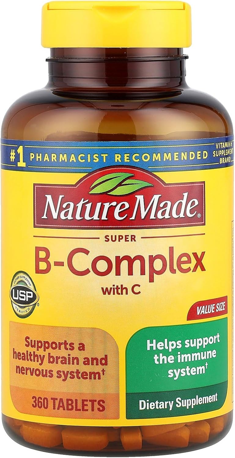 Nature Made Super Complejo B + Vitamina C, 360 comprimidos