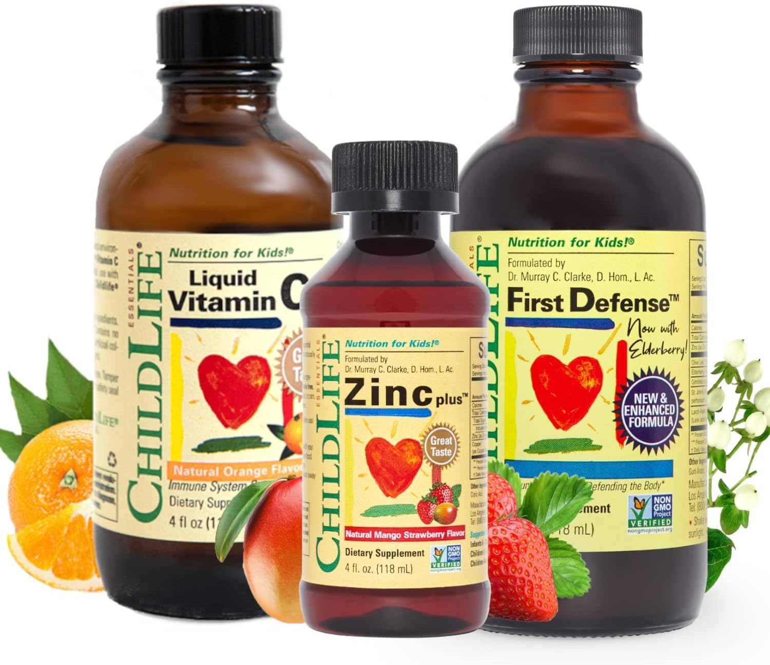 ChildLife Essentials Immune Support 3-Pack - Vitamina C, Zinc y First Defense