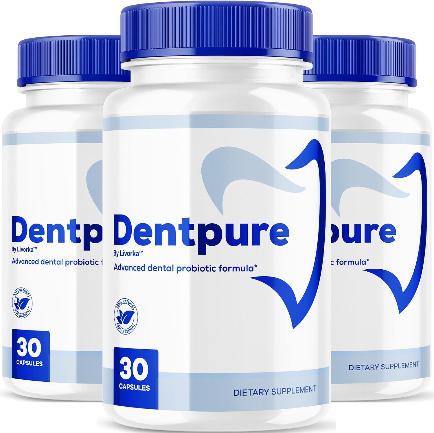 (3 Pack) Dentpure Probiotics - Cápsulas Dentpure Oficiales - Fórmula Natural Avanzada para Salud Dental - 90 Cápsulas (3 Meses)