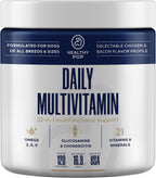 Suplemento multivitamínico para perros - 120 masticables blandos con Omega, Probióticos, Glucosamina y más - para perros pequeños, grandes y mayores