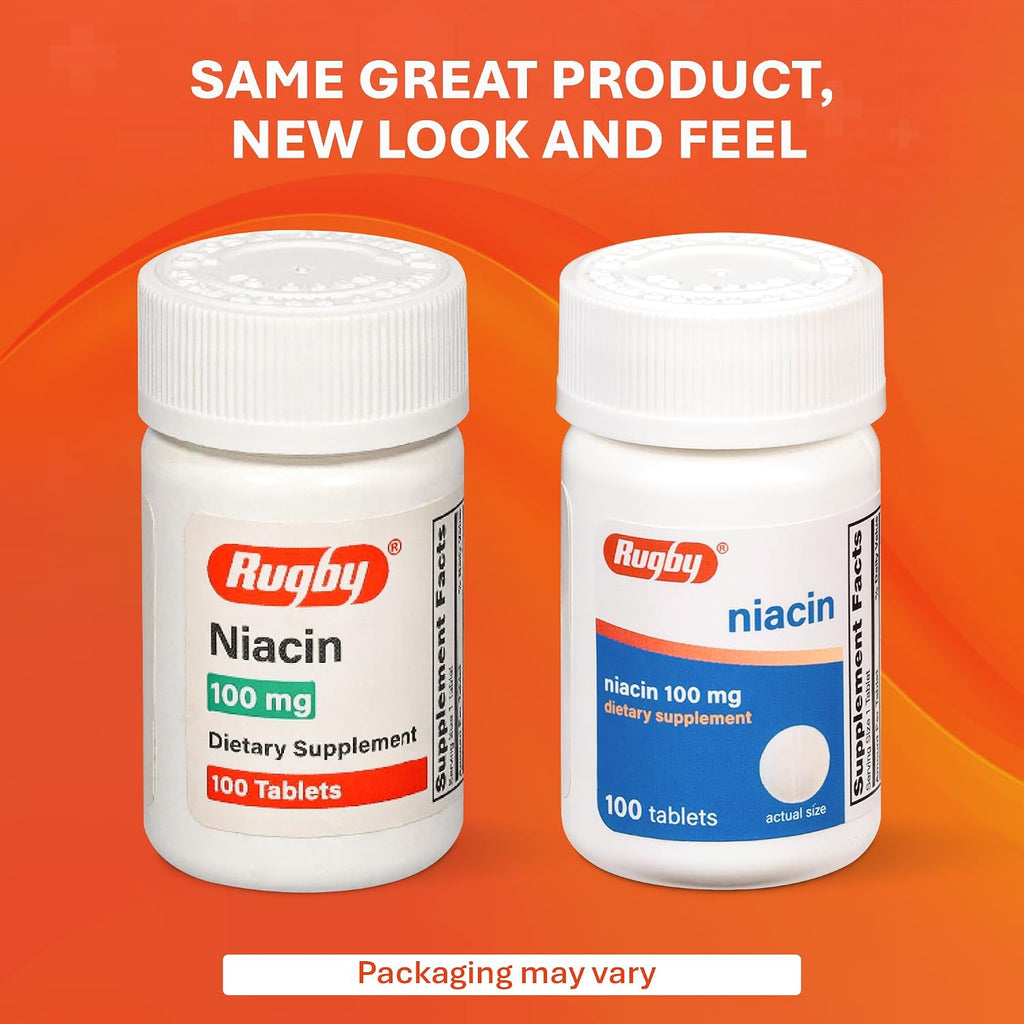 Rugby Niacina 100mg - 100 Tabletas con Calcio