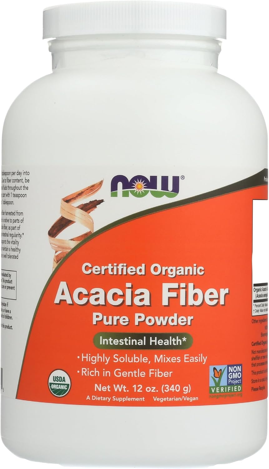 NOW Foods - Polvo de Fibra de Acacia Orgánica - 340 g