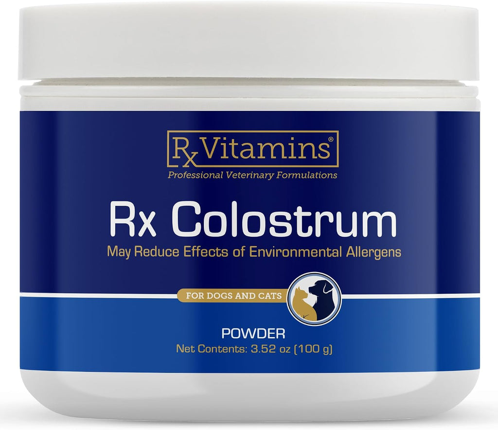 Rx Vitamins Colostrum en Polvo para Perros y Gatos - Calostro Bovino Entero - 100g