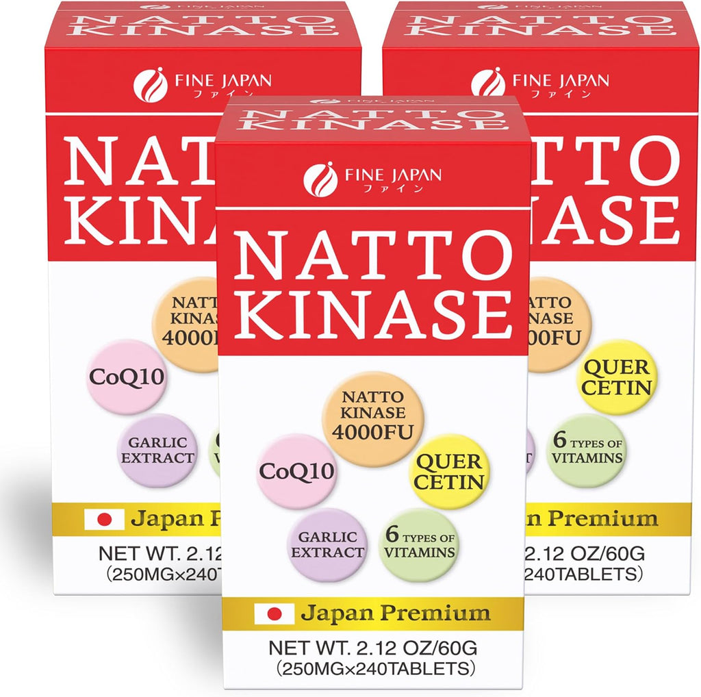 Nattokinase 4000 FU - Derivado de Natto Japonés - 240 Comprimidos - FINE JAPAN